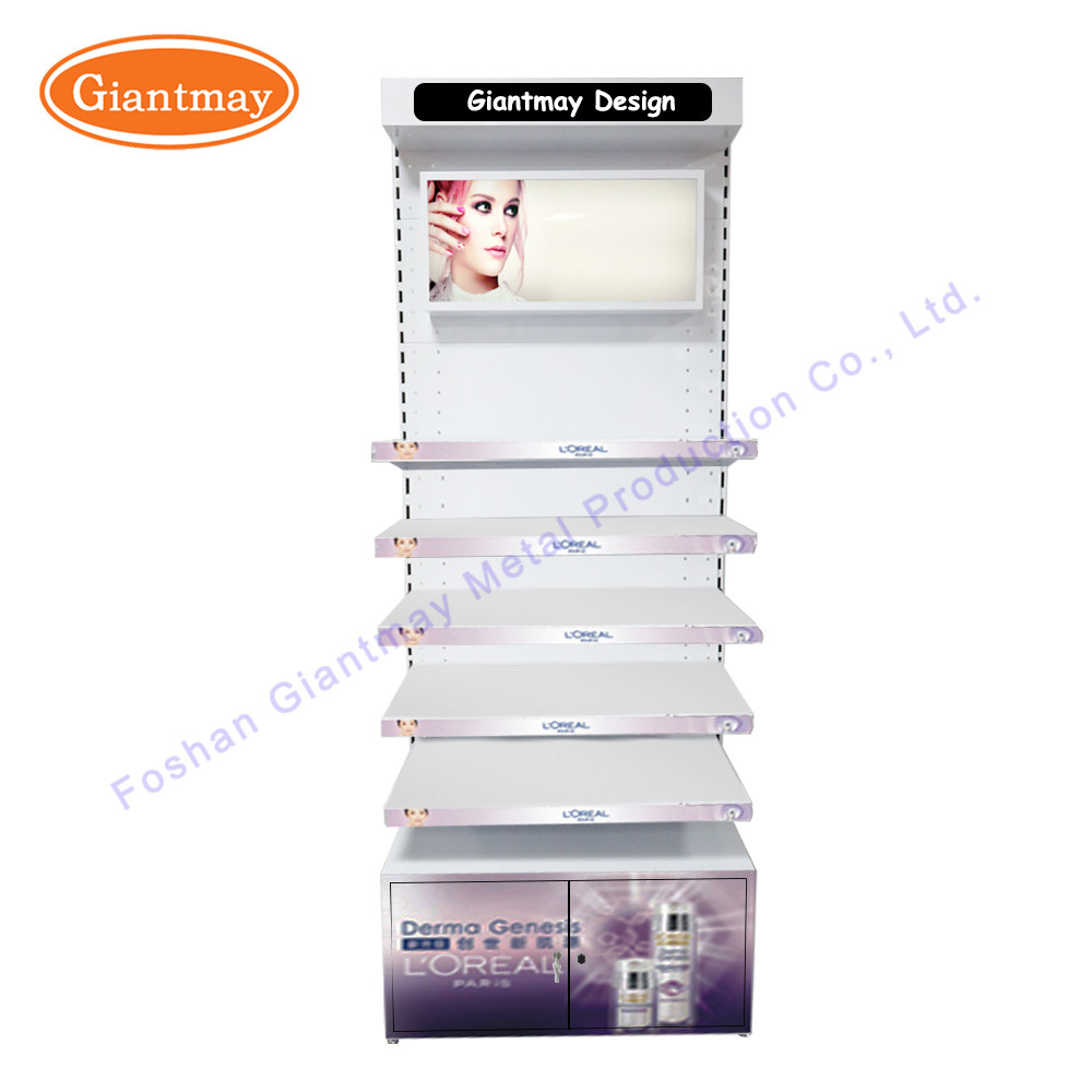 Loreal Cosmetic Rack Store Exhibition Makeup Display Stand