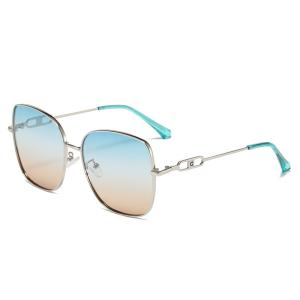 Quality CE Square Ladies Large Sunglasses Metal Frame Flat Top Elastic wholesale