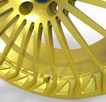 Brushed Gold Racing Forged Wheels ET45 22 Inch Aluminum Rims