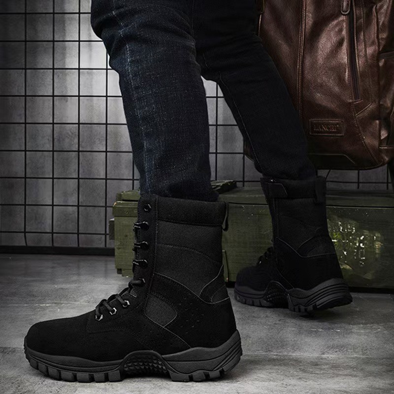 Tactical Desert Boots Mid High Large Size Hiking Rescue Combat Boots