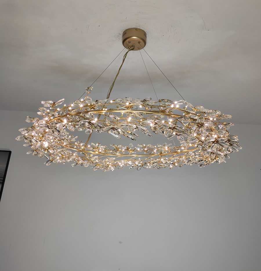 Crystal Chandelier LED Home Decor Lamp Round Flower Creative Design tree branch chandelier(WH-CY-232)