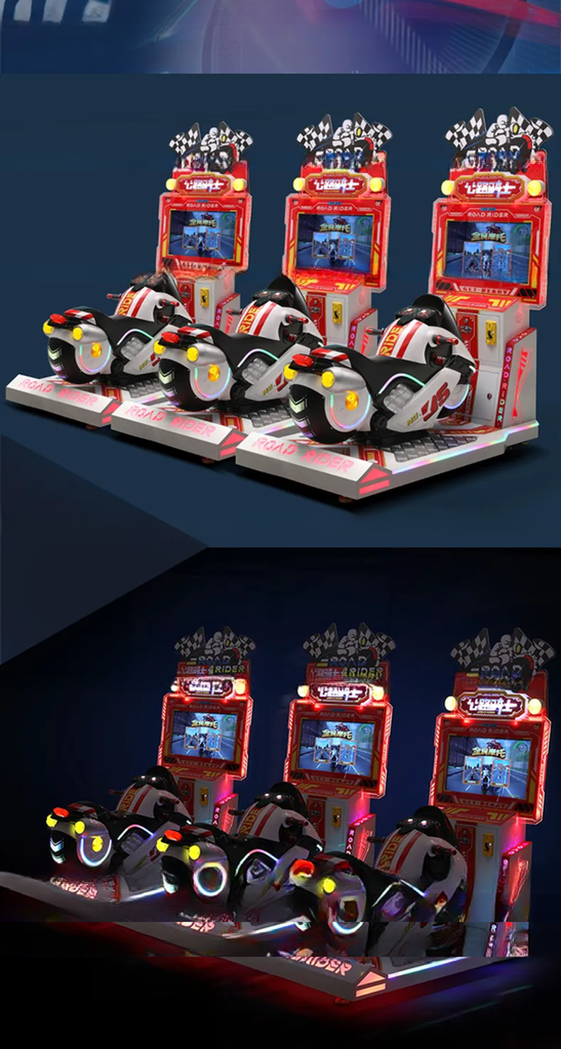 Dreamland Hot sale good price kids motorbike driving games coin operated ride children motorcycle car game machine