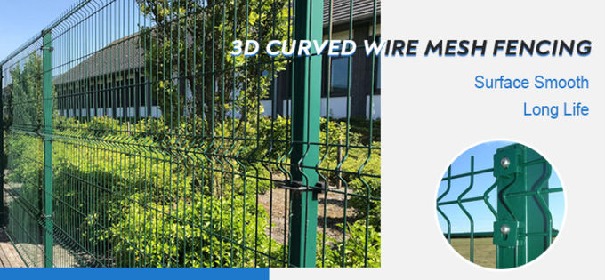1.8*3.0m Galvanized 3D Bending Fence Panels 2Inch By 4Inch For Land