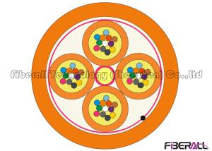 Quality Fan Out Type 48f Optical Fibre Cable , Multi Strand Fiber Optic Cable 4 Sub Units wholesale