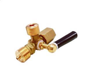 Quality DIN Standard Brass 3 Way Gauge Cock Valve With Brass Nut wholesale