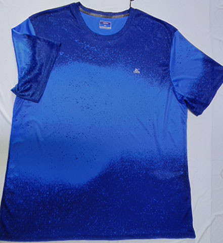 Blue Quick Dry Knitting Interlock Mens Round Neck T Shirt Round Neck Tops For Guys