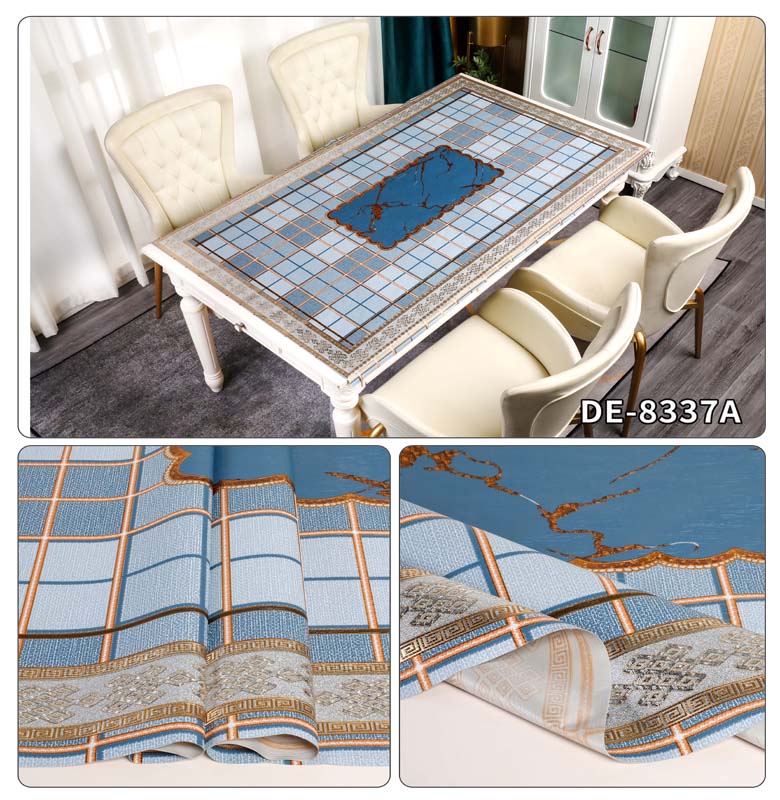 Custom Logo Accepted 80*120cm Direct Plastic PVC Floral Tablecover for Dining Table