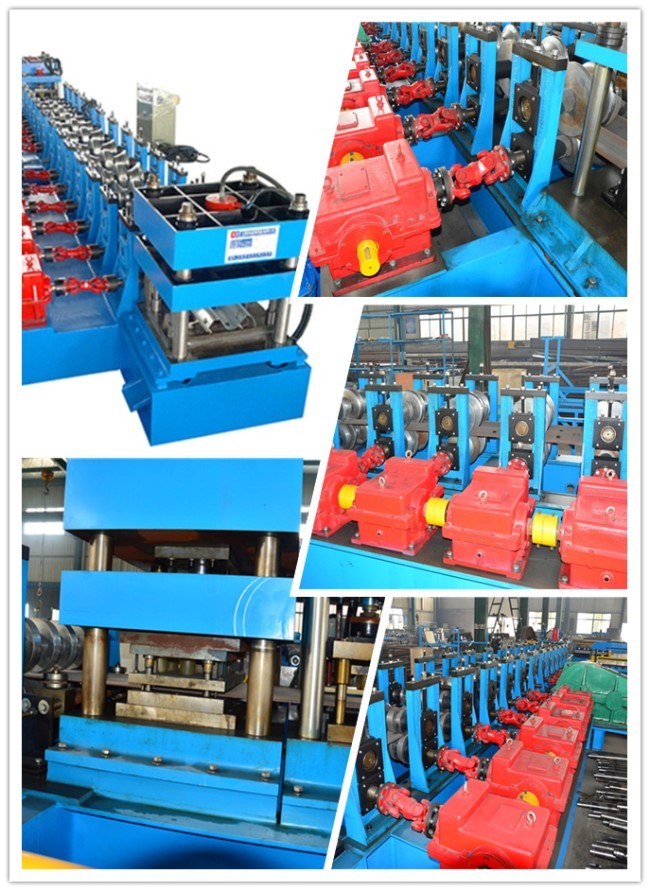 Hydraulic Post Cutting Cold Guardrail Roll Forming Machine With Automatic Easy Operation