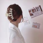 Matte Plastic Hair Accessories Claw Clips Solid Color Wavy Gripping Heat