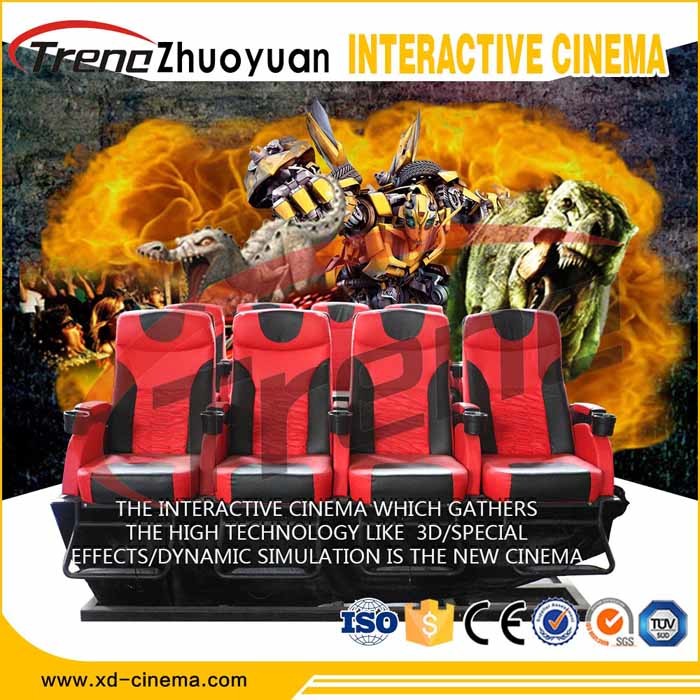 Comfortable Motion Chair 5D Cinema Simulator With Bubble / Rain / Wind Effect