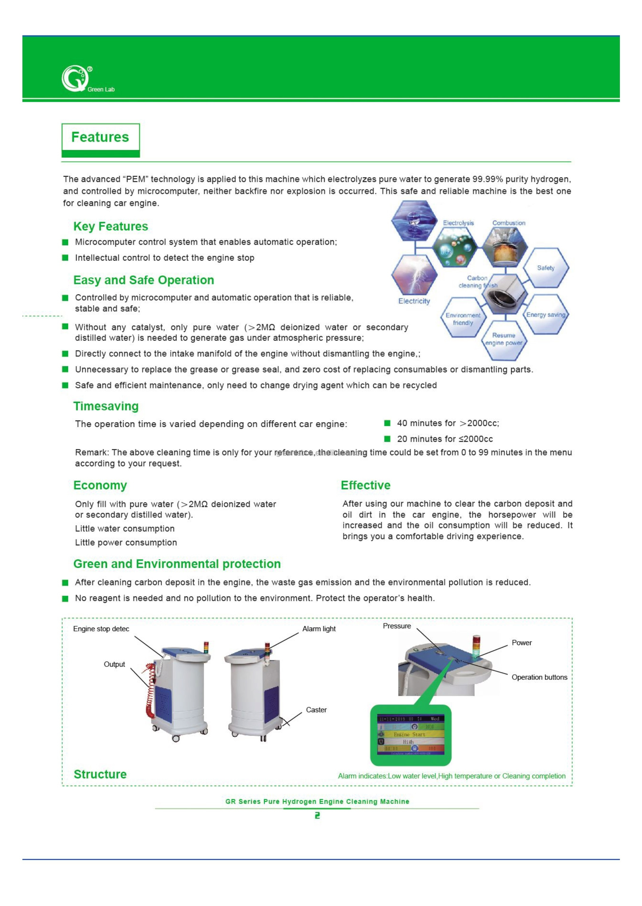 Energy CCS2000 Plus Hydrogen Engine Carbon Cleaning System HHO Carbon Cleaner Machine