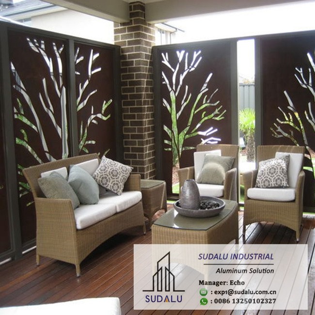 SUDALU Hot Sale Living Room Aluminum Panel Partition Fashion Laser Cut Panel Sheet for Patio/ Garden