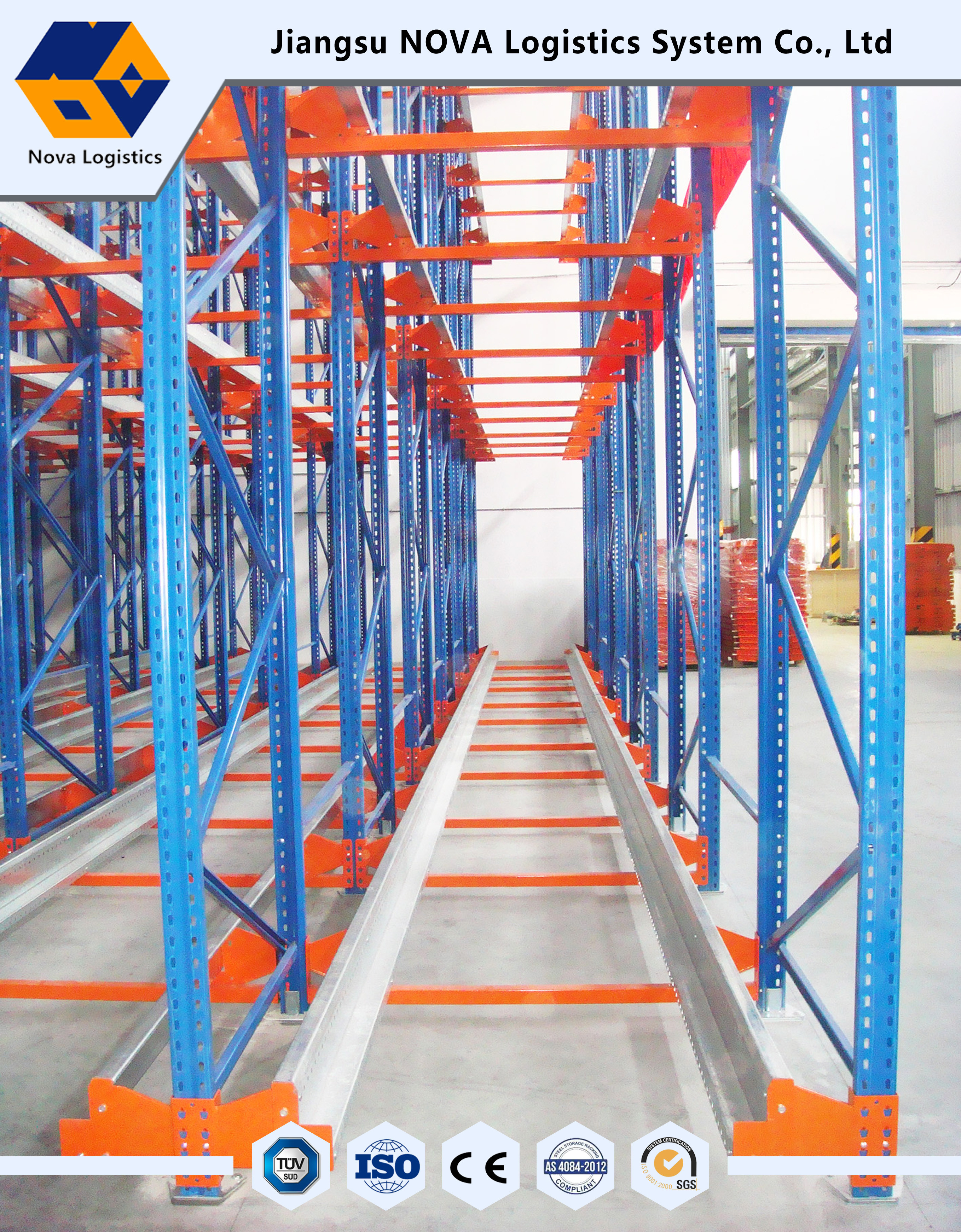 Semi Automatic Shuttle Pallet Racking Radio Shuttle Racking System Easy Installation