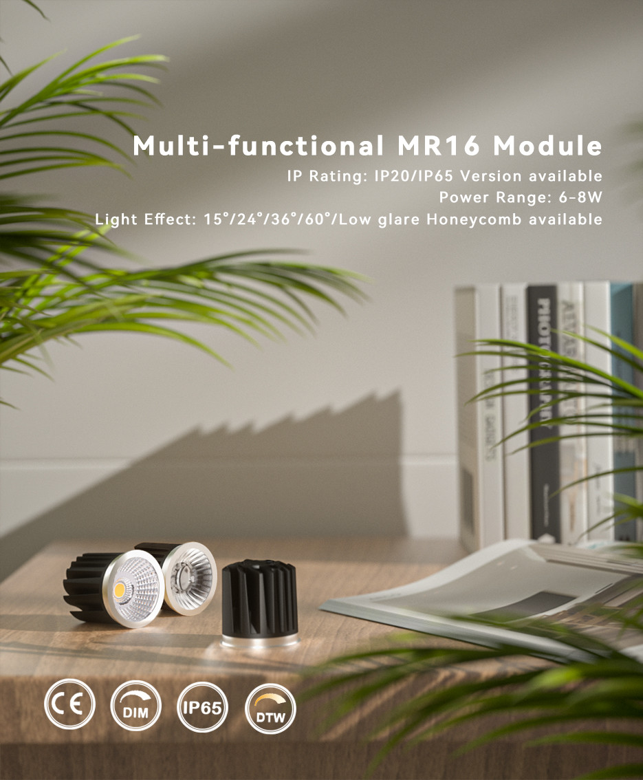 COB MR16 Module IP65 / IP20 LED Downlight 3000K Commercial Lighting