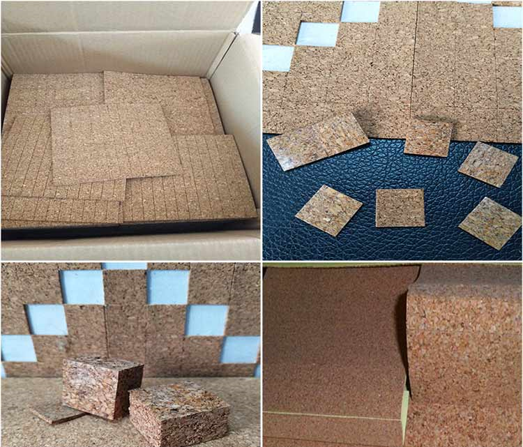 PBLOG hot sale Glass Divider Protector Cork Blocks For Glass Protection Cork Mat Pads Static cork pad