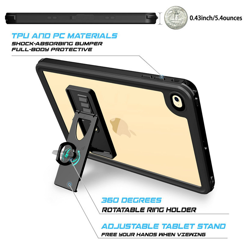 7.9 Inch Ipad Cases And Covers Dirt Resistant TPU Material Black Color