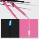 2 Heads Nail Care Tools Light Weight Tweezers With Silicone Pressing Head