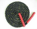 Power Rope Crossfit Essential Equipment Black Nylon Battle Rope With Rubber