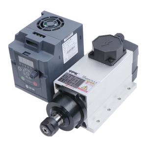Quality 80*73 Motor Drive 2.2KW ER20 Air Cooled Square Spindle with Flange Spindle Motor Kit wholesale