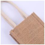 Natural Linen Jute Tote Wine Bottle Holder Bag