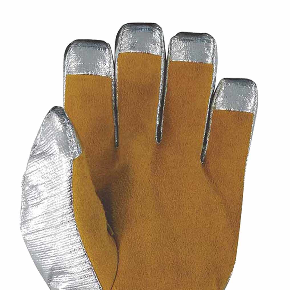 Flexible Cowhide Leather Firefighter Gloves Proximity Gloves Tear Resistance