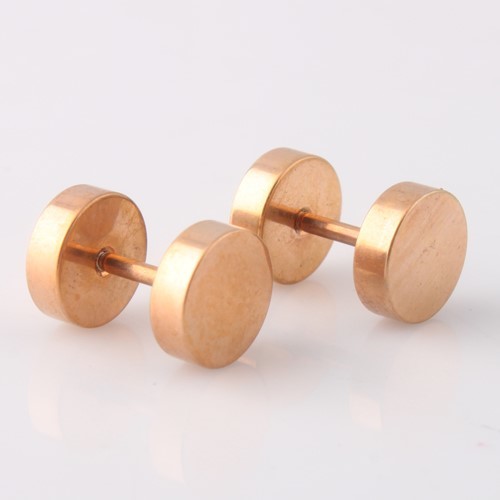 Black Color Unique Mens Stud Earrings Stainless Steel Body Piercing Jewelry Barbell Earrings