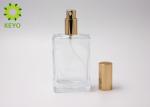 Thick Bottom Square Clear Glass Perfume Atomiser Bottles Capacity 100ml