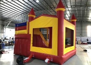 Quality Red Inflatable Bounce House With Slide For Children Play / Garden Bouncy Castle wholesale