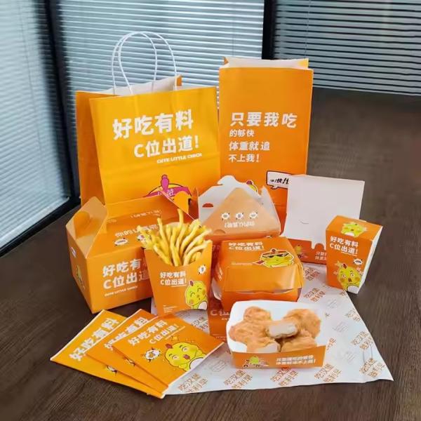 Eco-Friendly Snack Containers Custom Order Logo Customer's Logo Fast Food