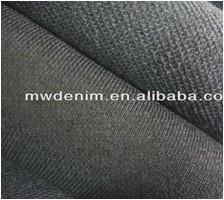 Quality double balck inclined terry knit denim for jeans wholesale