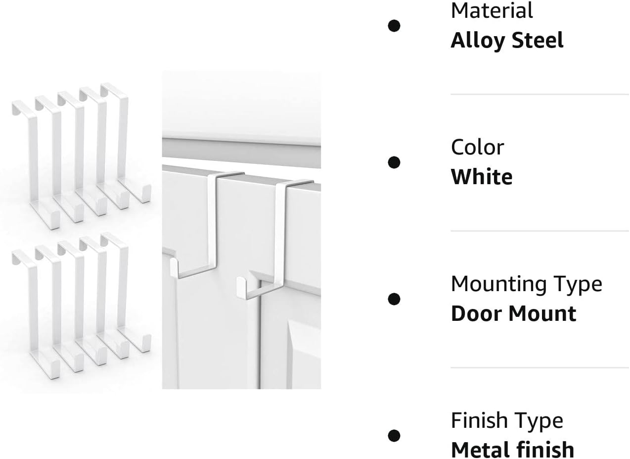 1-2mm Thickness Z-Shaped Over The Door Hook Door Hanger for Hanging Clothes and Shoes