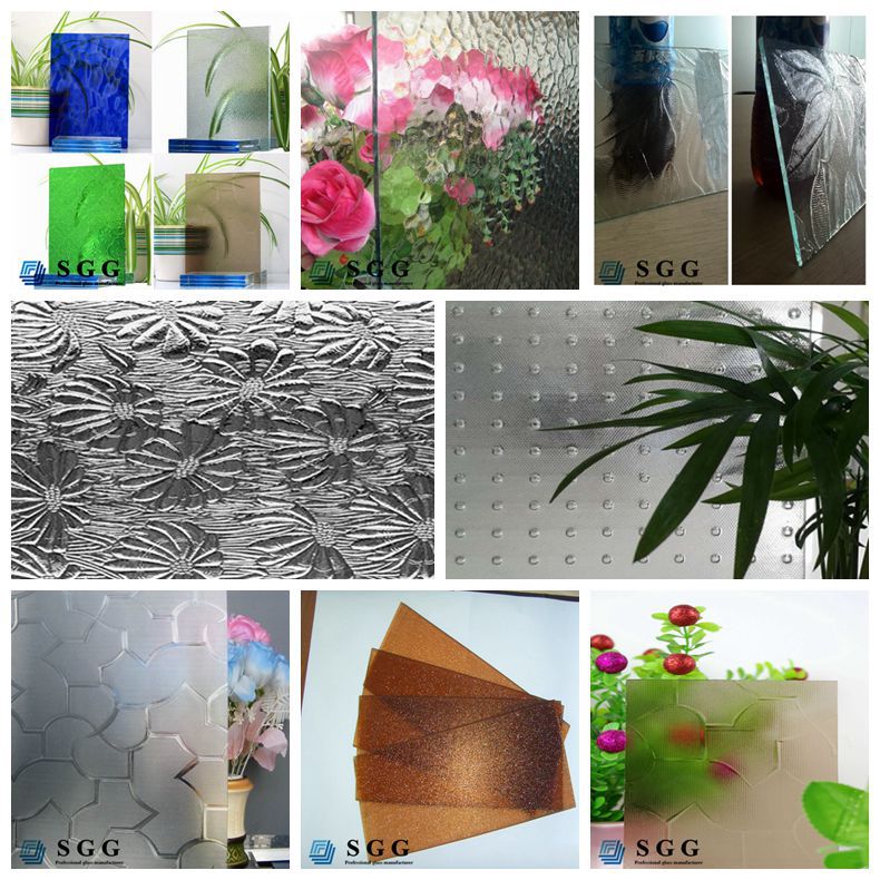 high quality Silezia pattern tempered glass 3mm/ 4mm/ 6mm thickness