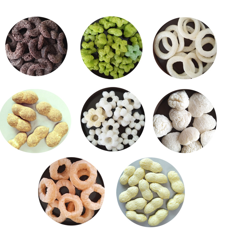 Simens Motor Small Capacity Puffed Corn Rice Grain Flour Snacks Food Extruder for Food