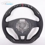 Leather Volkswagen Carbon Fiber Steering Wheel Flat Bottom Gloss