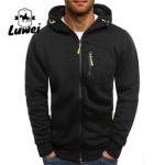 Cropped Moletons Hooded Fitness Slim Fit Jogger Sweat-shirt Bluza Casual Zipper