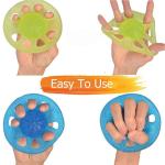 Cushioned Soft ‎Silicone Hand Finger Grip Strengthener Adjustable Resistance