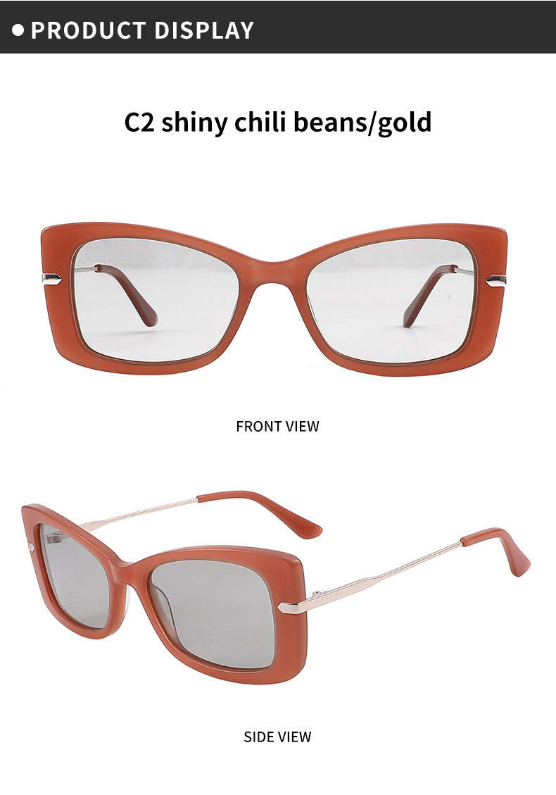 Unisex 56mm Acetate Butterfly Frame Sunglasses UV400 Protection Trendy Eyewear Outdoor