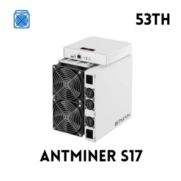 BTC 9500g Asic Bitmain Antminer S17 Pro 53t 2094 Watt SHA256