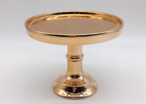 Quality Electroplated Ceramic Cake Stand Rose Gold Color For Wedding And Party wholesale