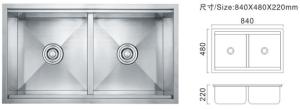 Quality High Durability Double Bowls Kitchen Sinks 430mm Stainless Steel Kitchen Sinks Undermount wholesale