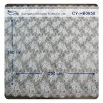 Nylon Ivory Floral Scalloped Edged Normal Dyeing Bridal Dress Lace Fabric