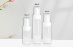 Quality 15ml 30ml Airless Skincare Bottle Packaing Semi Transparent Empty Skincare Containers wholesale
