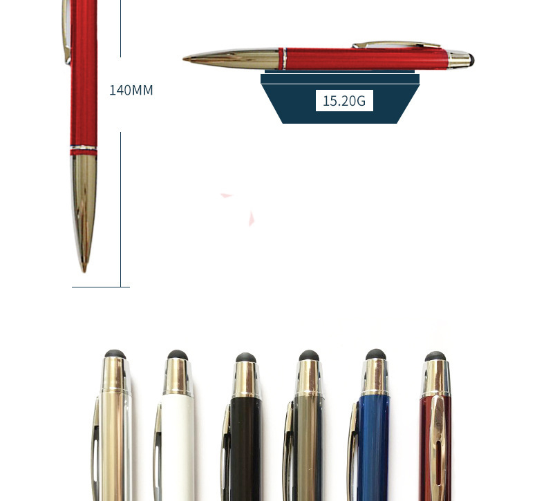 Logo Customization Options Metal Smartphone Screen Touch Stylus Ball Pen for Promotion