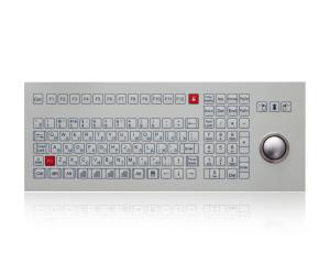 Quality IP65 Rugged Industrial Keyboard Trackball Omron Switch Membrane Waterproof Keyboard wholesale