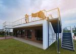 DEEPBLUE Prefab Wooden Bungalow With Light Steel Frame Construction