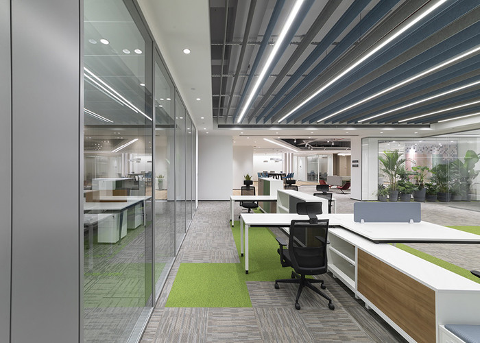 Cubicle Soundproof Room Divider indoor partition wall glazed solid switch panel cutsomized