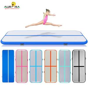 Quality Gym Tumbling Gymastics Air Track Mat 3m Out Door Inflatable Jumping Mat Blue wholesale