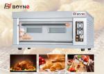 1220mm 1 Deck 2 Trays Industrial Electric Oven SS 6.6kw Bread Baking Oven