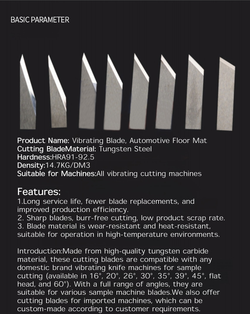 Tungsten Carbide Oscillating Knife Blade 29mm - 30mm CNC Knife Blade