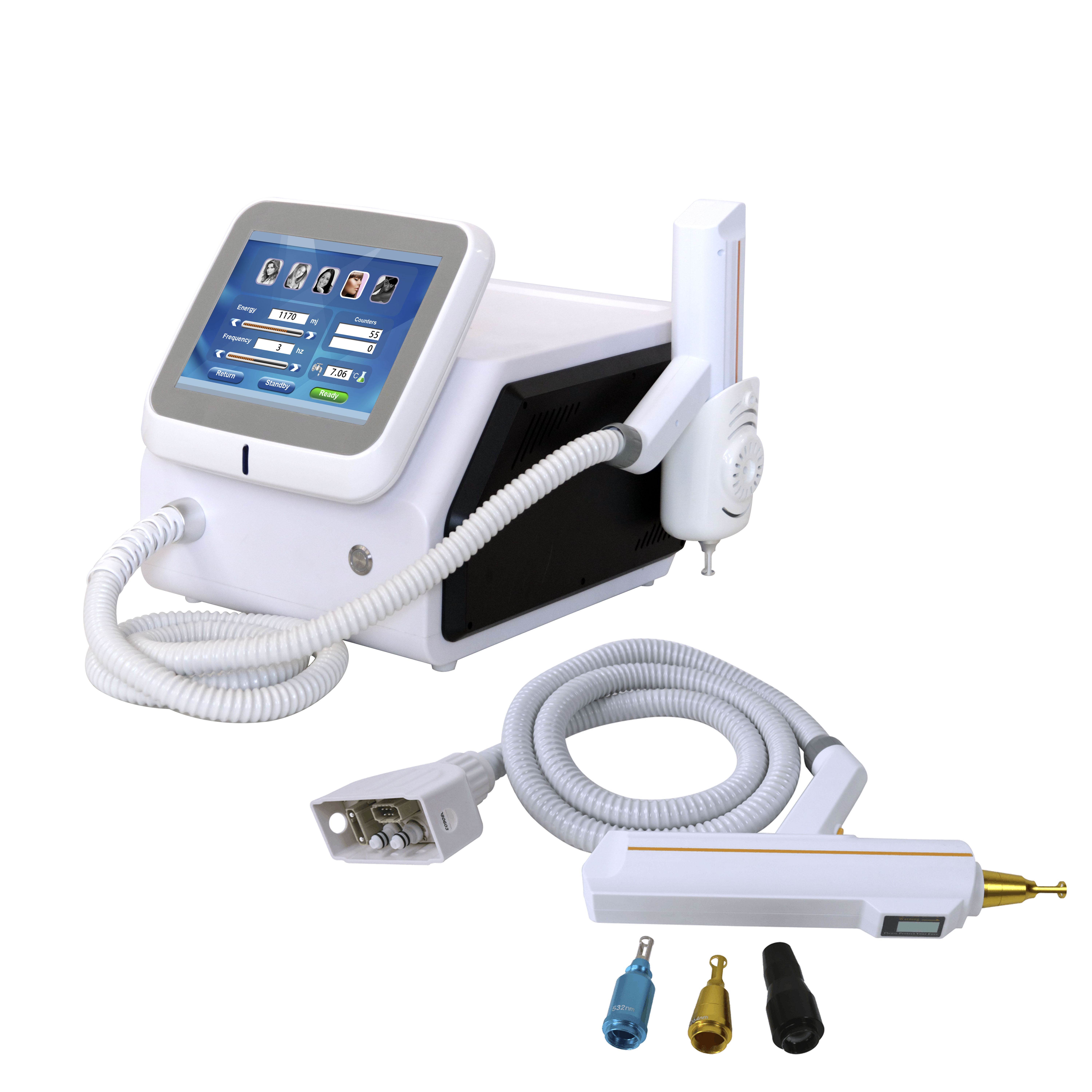 Professional Portable Erbium YAG Laser Machine 1064nm 532nm For Tattoo Removal
